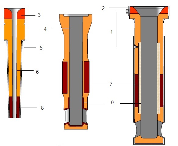 diagram showing alumina graphite SEN and SES